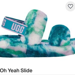 UGG Oh Yeah Slide in Blue and Green